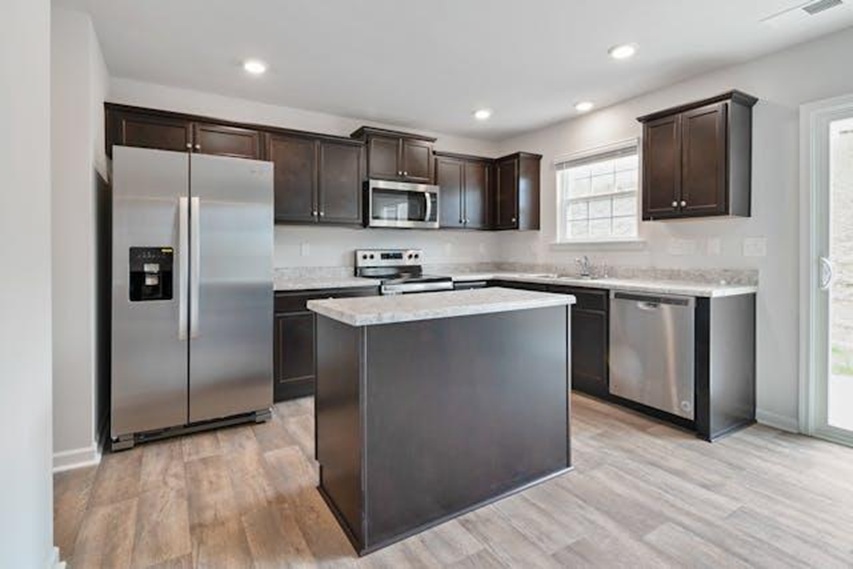 modern kitchen with island